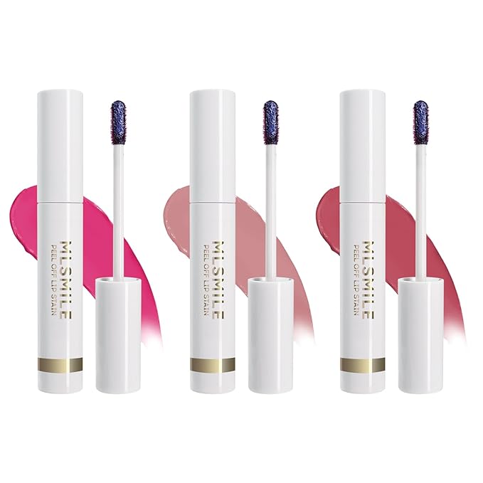 3PCS Lip Stain Peel Off， High Pigment Matte Lip Color,All-Day Vibrant Kiss-Proof Lip Stain, Long Lasting Waterproof Lip Tint for Women
