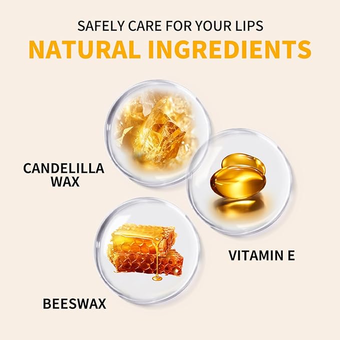 Honey Lip Tinted Lip Balm, Nourishing Hydrating Natural Color, Moisturizing Lip Care for Soft Lips for Daily Use, Enhances Lips with a Subtle Tint, Long Lasting, Lightweight (1PCS Black, Large)