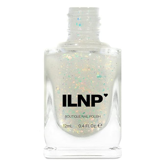 ILNP Encore - Glowing Orange, Green Color Shifting Iridescent Flakie Topper Nail Polish