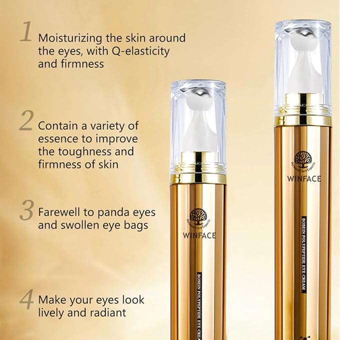 2Pcs Bosein Eye Cream, containing retinol and hyaluronic acid, correcting acne and swelling, daily eye wrinkle cream, anti-aging and smooth skin care, suitable for women and men, 0.7 ounces