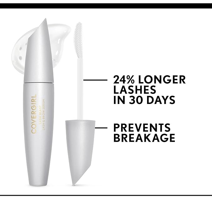 COVERGIRL Lash Blast Lash & Brow Transparent Serum, TRANSLUCENT, 0.44 Fl Oz (Pack of 2)