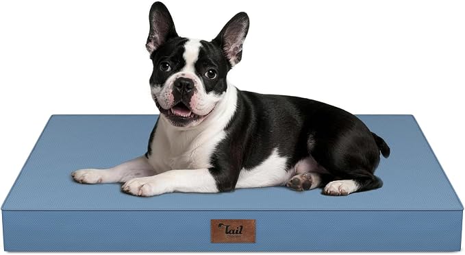 Orthopedic Waterproof Dog Bed for Small Dogs and Cats | Egg Crate Foam for Joint Support, Fits 30x19 Crates, TPU Waterproof Layer, Machine Washable 1680D Oxford Cover, Up to 30 lbs
