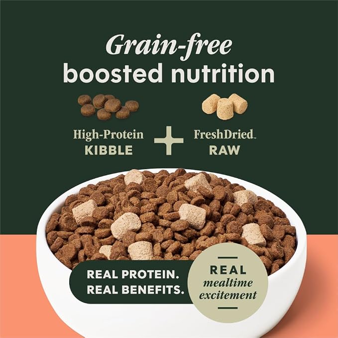 Instinct RawBoost, Dry Dog Food + Freeze Dried, Real Salmon, 3.5 lb. Bag | High-protein kibble with FreshDried raw bites, wild-caught salmon, grain-free recipe, 6-in-1 health benefits