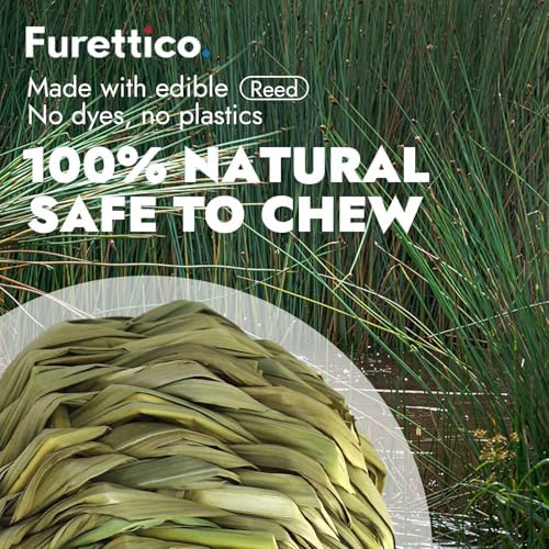 Natural Dog Chew Toy, 1pcs Woven Grass Chew Ball for Dogs, Dental Teething Toy & Interactive Fetch Toys, Outdoor Rattan Digestible Chew Ball for Boredom Relief - Reed