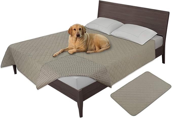 Easy-Going Waterproof Dog Bed Cover, Non-Slip Pet Blanket, 52x82in, Beige | Leakproof Couch Cover, Machine Washable Furniture Mattress Protector, Soft Sofa Mat For Dogs, Pet Friendly