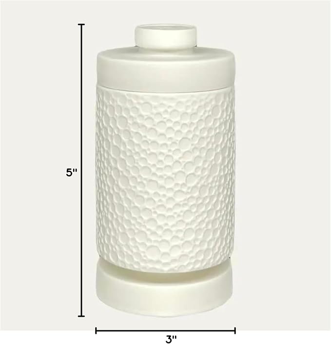 Van Dang Moonscape Candle Texturized Bubble Crater Surface Luxury Aromatherapy Porcelain Decor Notes of Cardamom, Nutmeg, Pepper, Myrrh, Sandalwood Long Lasting 80 Hour Burn Time 330g (Buddhapada)