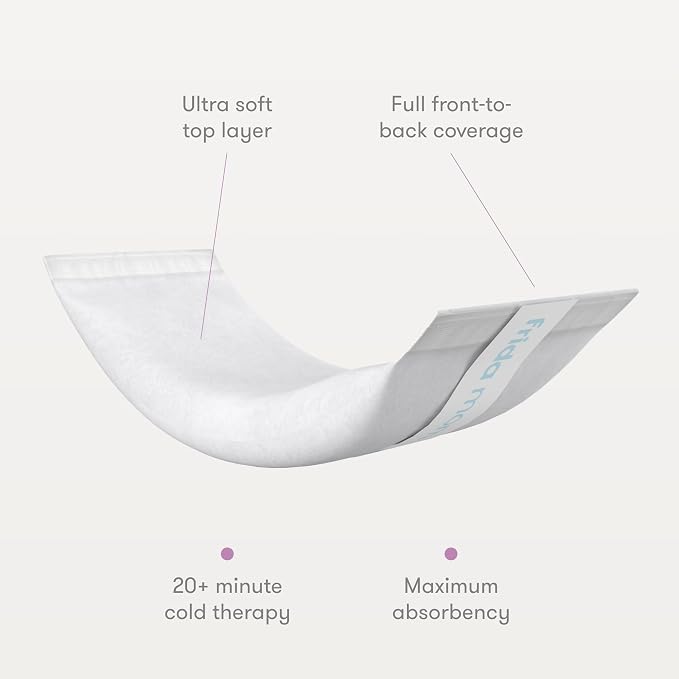 Frida Mom 2-in-1 Postpartum Pads, Absorbent Perineal Ice Maxi Pads, Instant Cold Therapy Packs and Maternity Pad in One