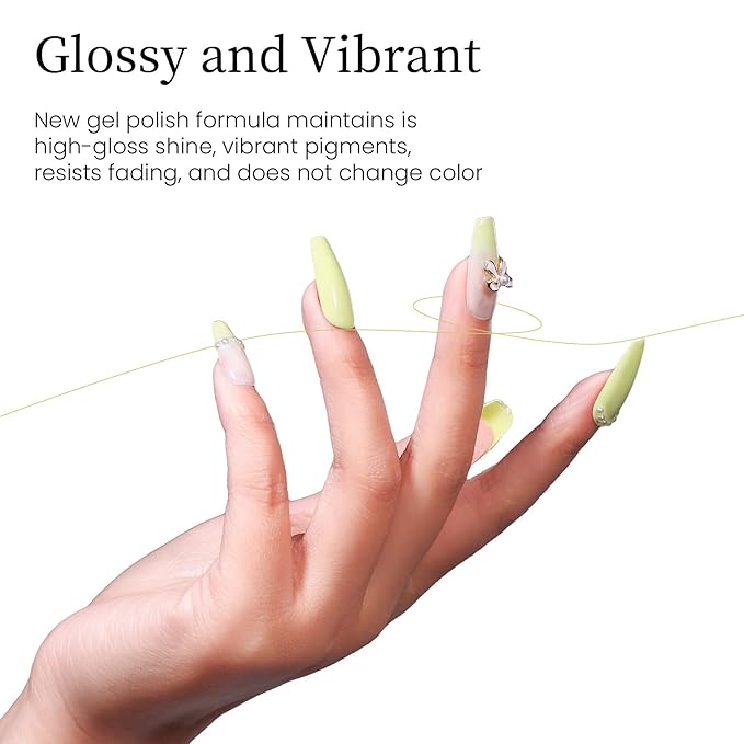 MAYCHAO 15ML Maize Yellow Gel Nail Polish 1Pc Pastel Light Yellow Gel Polish Soak Off UV LED Nail Polish Nail Art Starter Manicure Salon DIY at Home, 0.5 OZ