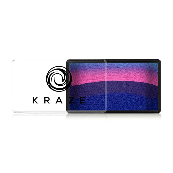 Kraze FX Dome Stroke - Galaxsia (25 gm), Professional Face and Body Painting One Stroke Cake By Tamina, Hypoallergenic Non-Toxic Water Activated Face and Body Painting for Kids Safe Adults