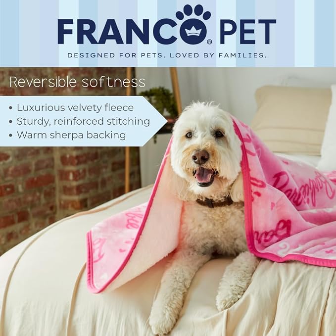 Barbie Waterproof Dog Bed Cover, Large 50x60 Pet Blanket for Furniture Bed Couch Sofa, (Officially Licensed) by Franco