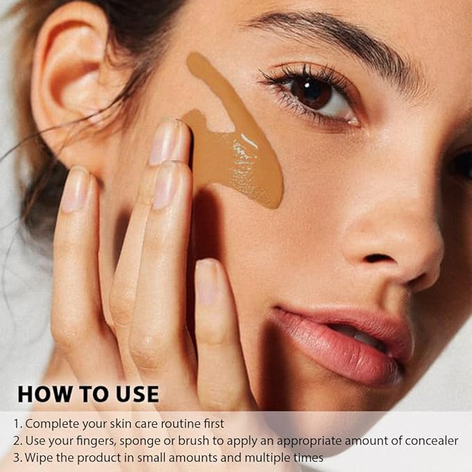 Kaely 2Pcs Under Eye Concealer for Older Women, Color Correcting Full Coverage Concealer for Dark Circles, Puffiness, Redness, Corrector de ojeras, Waterproof Anti Aging, Natural Matte Finish, Dark