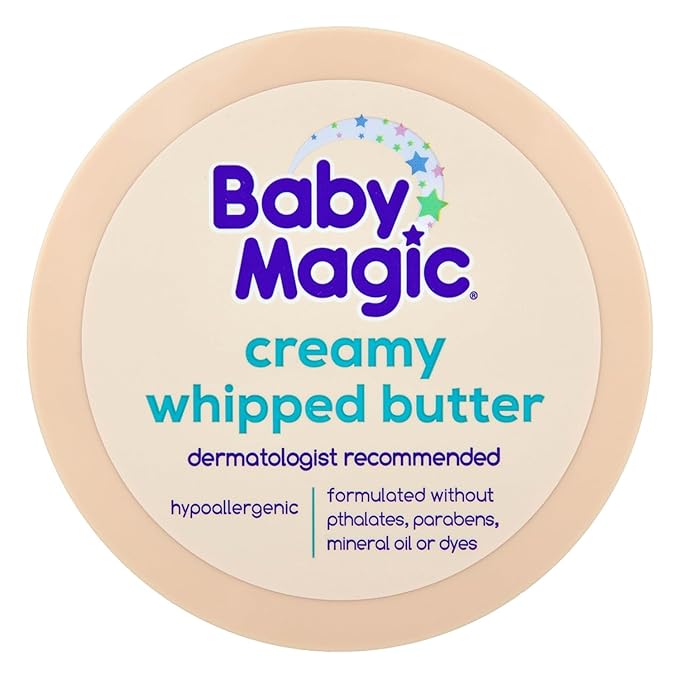 Baby Magic Creamy Whipped Butter, Vanilla & Oat, Helps Keep Skin Feeling Healthy and Baby Soft, Hypoallergenic, 8.4 fl oz.