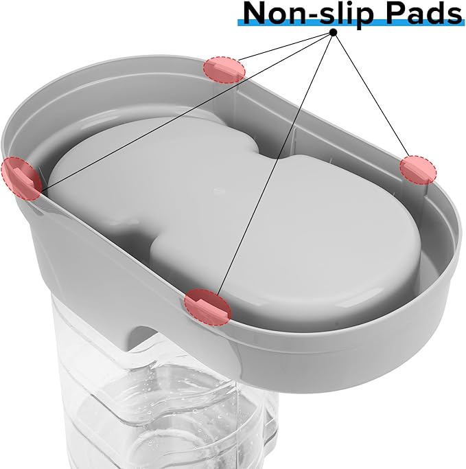 Kenond 9.5L Dog Feeder and Water Bowl Set for Dog, Automatic Food Dispenser | Wide Mouth, Easy to Clean/ Gravity Filled/ Large Capacity/ Multi Pet Home