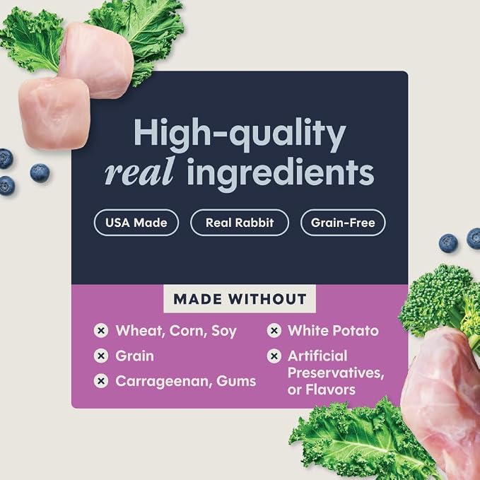 Instinct Original Grain Free Real Rabbit Recipe Natural Wet Canned Cat Food by Nature's Variety, 5.5 oz. Cans (Case of 12) | Rich & creamy pate texture, high protein, real rabbit, whole-food ingredients, grain-free, hydration support
