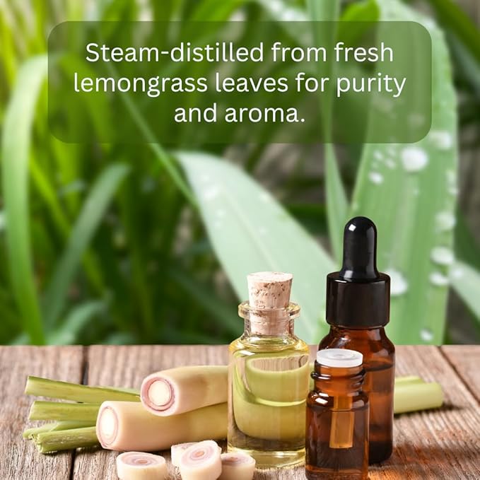 Lemongrass Hydrosol – 4 fl oz / 118 ml | Aromatic Mist for Skin Care, Toning, and Refreshing