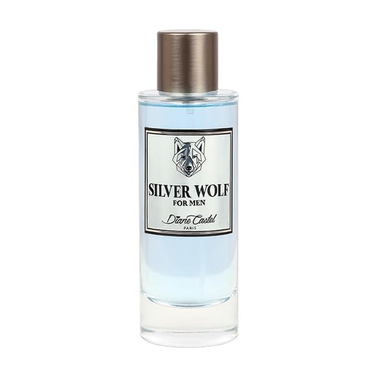 Diane Castel Silver Wolf - Woody Citrus Fragrance - Cologne for Men - Perfume for Men - Top Notes of Elemi, Bergamot, and Mandarin - 3.3 oz