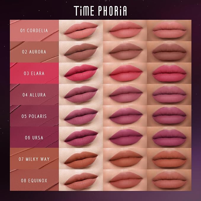 NEBULA VELVET LIP CREAM-Long Lasting Lip Stain, Waterproof and Transferproof Lip Tint, Matte Finish, Smooth Out Lip Lines, Lightweight & High Coverage, Stocking Stuffers (12 ESTELLE)