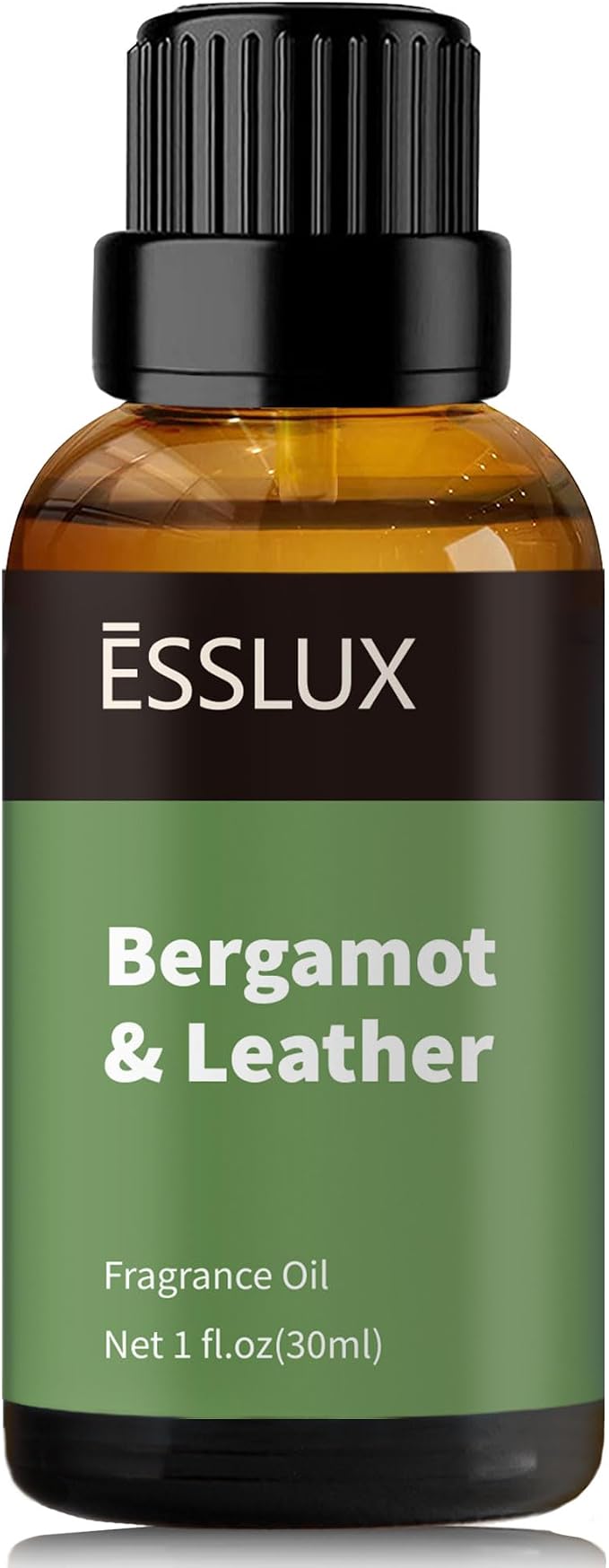 Bergamot & Leather Fragrance Oil, ESSLUX Large Single Essential Oil 30ml, Aromatherapy Candle Making Scents, Middle Eastern Scented Oils for Home for Diffuser, Massage, Soap, Perfume, Humidifier