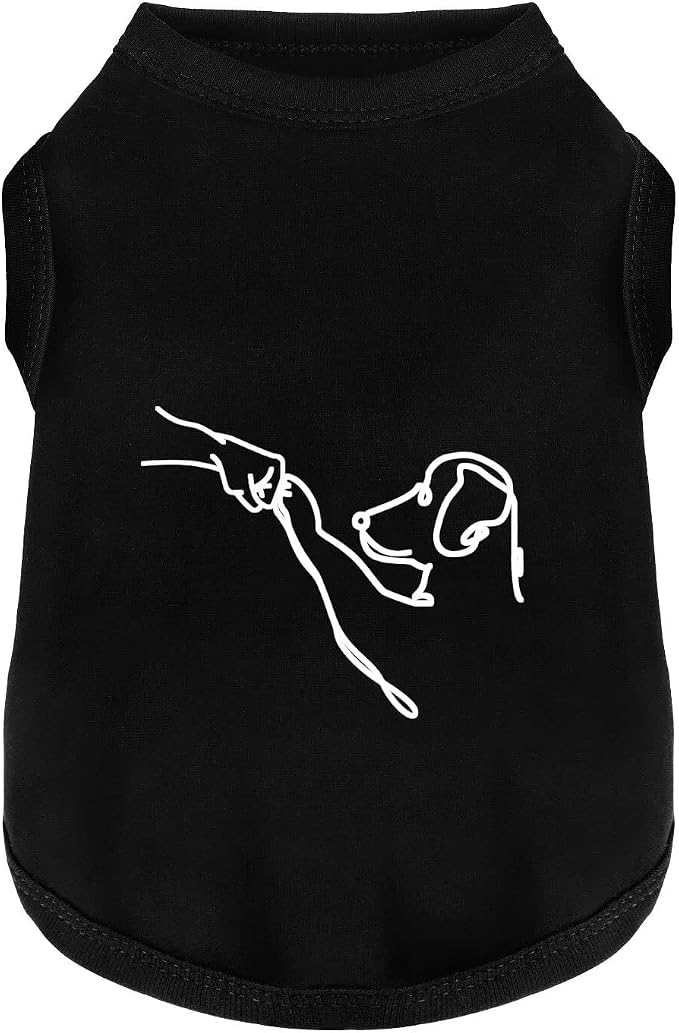 Discover Cozy Cotton Canine Wear: Lightweight, Breathable and Soft, Dog Shirt Vest with Eye-Catching Graphics(HIGH Five), Keeping Your Furry Friend Warm and Comfy! Black 2XL
