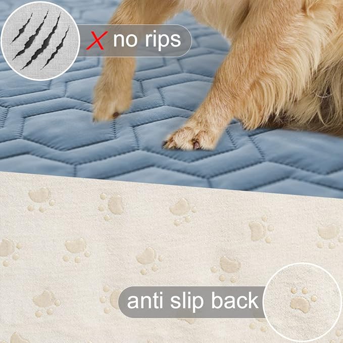 Tcksstex Waterproof and Anti-Slip Dog Bed Cover and Pet Blanket Sofa Pet Bed Mat car Incontinence Mattress Protectors Furniture Couch Cover for Most Cats Dogs, Pets（40x50-Stoneblue）
