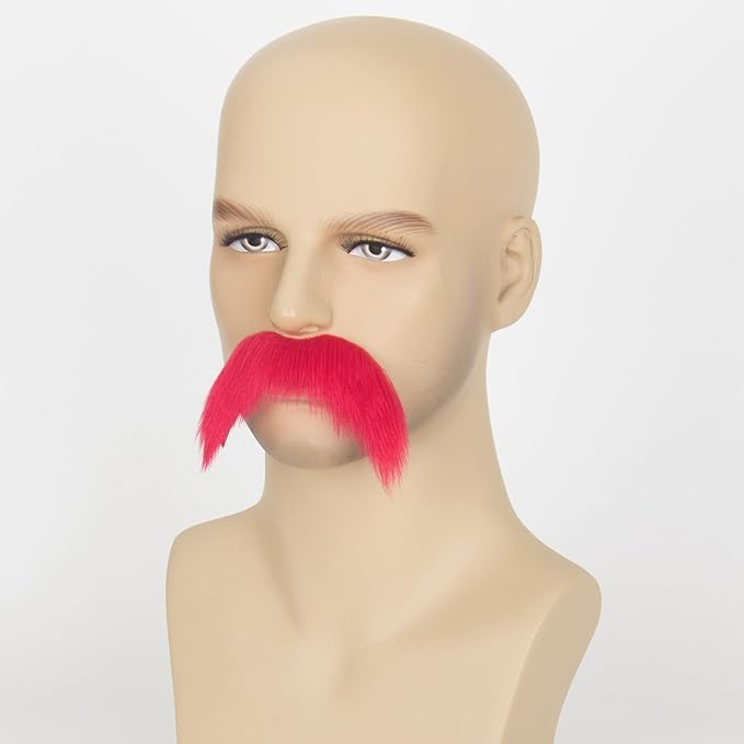 Fake Mustache for Men Classic Halloween Self Adhesive Fake Beard Novelty Stick On Fake Mustaches