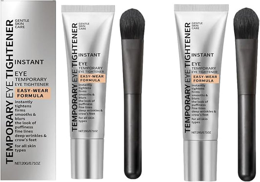 Instant Eye Temporary Tightener, Easy-Wear Formula, Reduces Fine Lines, Dark Circles, Crow's Feet and Puffiness, 20g/0.71oz with Application Brush