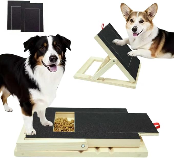 Adjustable Dog Nail Scratch Board with Treat Drawer