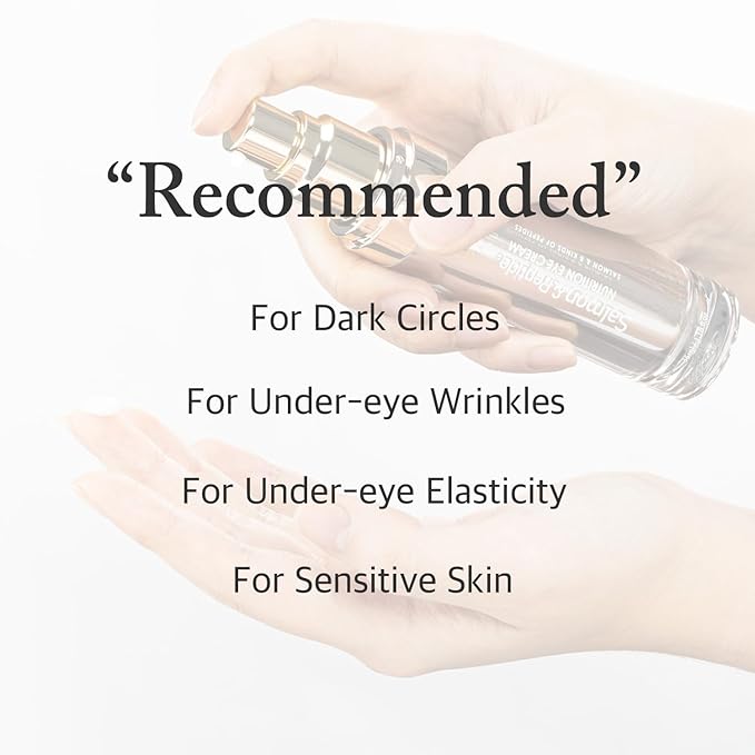 eyeNlip Salmon Peptide Eye Cream 1.18 fl oz - Daily Lightweight Cream with Niacinamide and Nutrition-Rich Complex for a Refreshed Under-Eye Look, Korean Skincare Routine