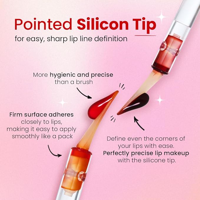 Peel Off Waterproof Lip Tattoo 6g - 24h Long Lasting Korean Lip Stain, Transfer Proof Matte Blush Red with plumping effect (Ballerina PInk)