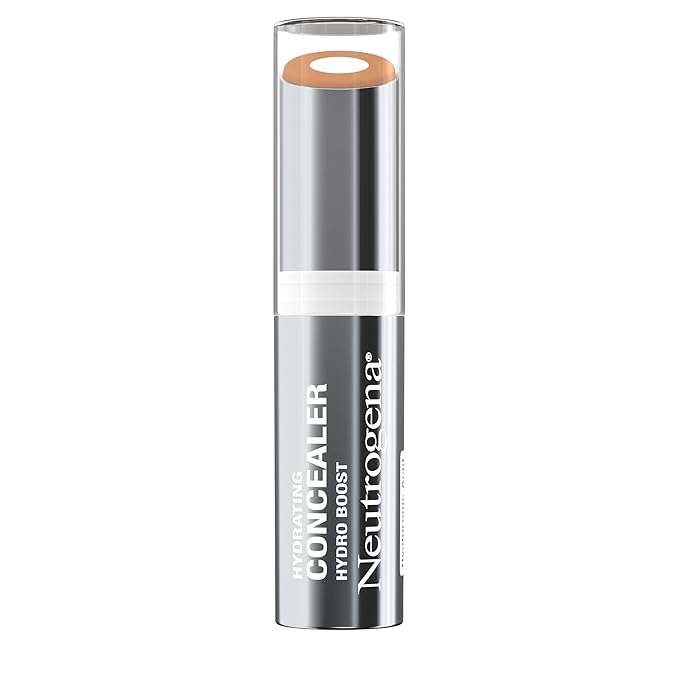 Neutrogena Hydro Boost Hydrating Concealer Stick, Makeup with Hyaluronic Acid for Dry Skin, Lightweight Oil-Free Cover-Up with Buildable Coverage, 30 Light/Medium, 0.12 Oz