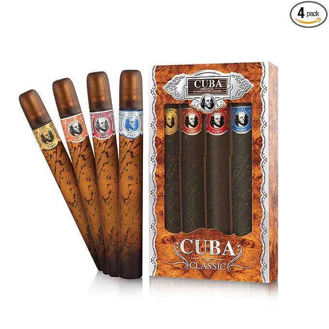Cuba Original 4-Piece Set for Women, 4 X 1.17 Oz (Gold/Blue//Red/Orange)