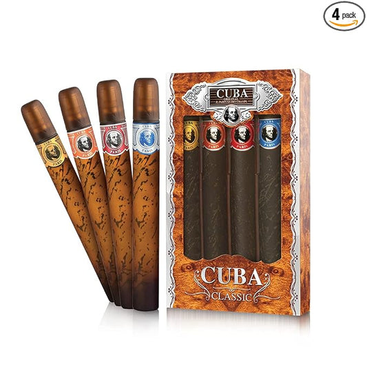 Cuba Original 4-Piece Set for Women, 4 X 1.17 Oz (Gold/Blue//Red/Orange)