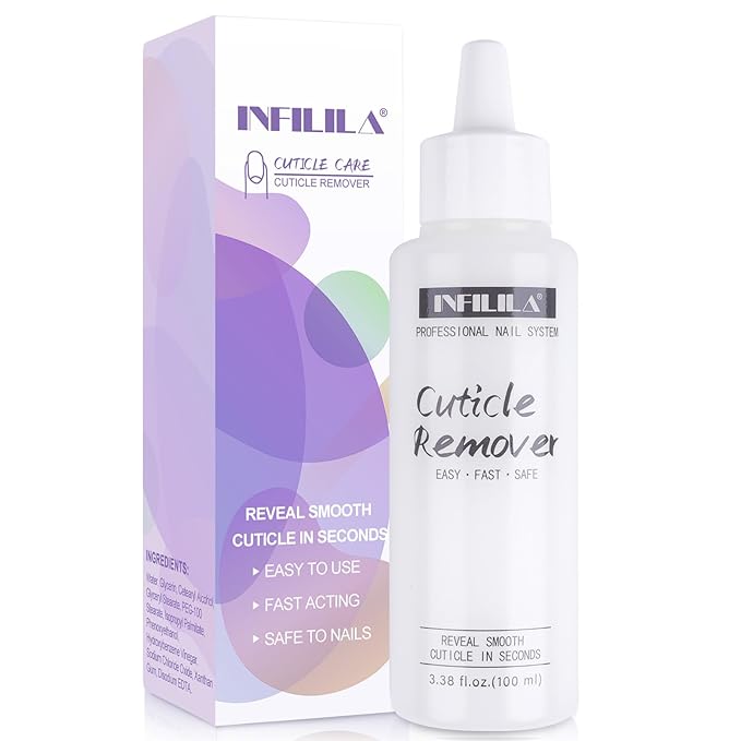 NXJ INFILILA Cuticle Softener, Instant Cuticle Remover Liquid for Hand, Foot & Nail Care, Salon Quality Professional Instant Softener Cream for Manicure & Pedicure Use
