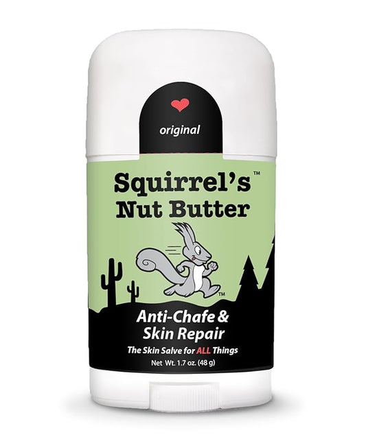 Squirrel's Nut Butter Anti Chafing Stick | All Natural Chafe Prevention & Skin Care for Athletes, Runners & Adventurers | Thighs, Arms, Pack Straps & More | 1.7 oz