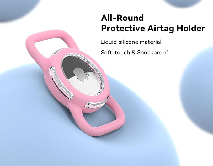 Waterproof AirTag Holder for Dog Collar, Soft Slide-On Dog AirTag Holder | Full-Body Protection, No-Dangle Fit, Ultra-Durable, Lightweight, Tool-Free Installation, Clear Cover, Fits Dog & Cat Collars