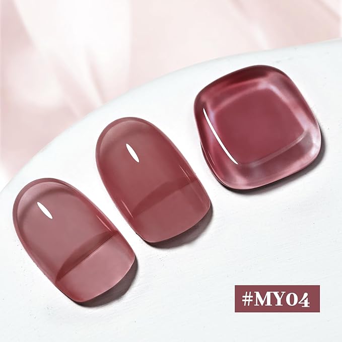16.5ml Jelly Mauve Red Nail Polish Large Volume Quick Dry Nail Polish, Long Lasting Shine, Fingernail Toenail Nail Art DIY Home Travel Nail Art Gift