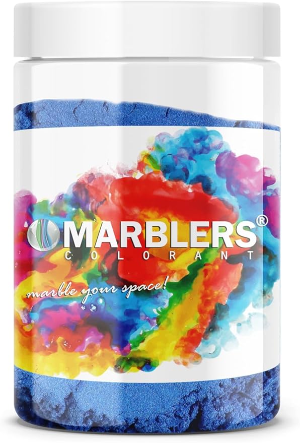 MARBLERS Blue Mica Powder [Gentle Blue] 4oz (113g) | Cosmetic Grade | Epoxy Resin Pigment | Dye | Non-Toxic, Vegan, Cruelty-Free | Lip Gloss, Nails, Body Butter, Bath Bomb, Candle & Soap Making