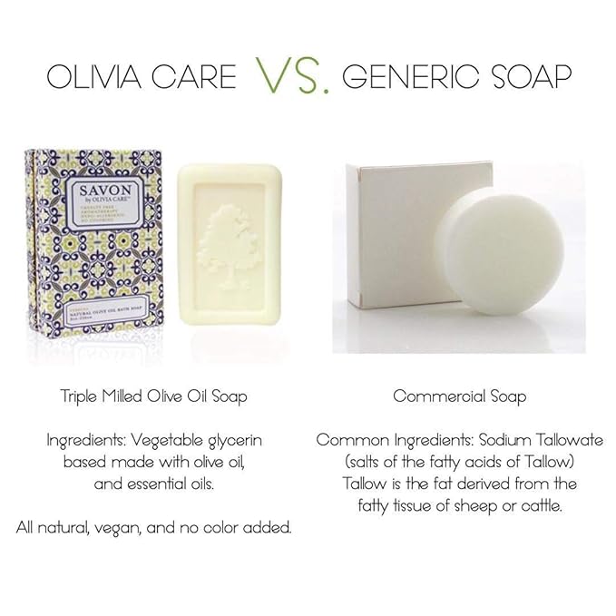 Olivia Care Exfoliating Bar Soap, Coffee Beans, 100% Natural, Organic Ingredients, Clean Energize Mind Body, Full of Vitamin & Antioxidants (Lavender Latte)