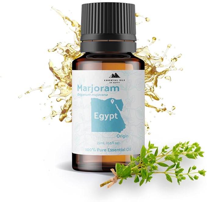Marjoram Essential Oil - Aceite de Mejorana Direct from Egypt for Massage & Aromatherapy | Premium Therapeutic Grade (15ml)