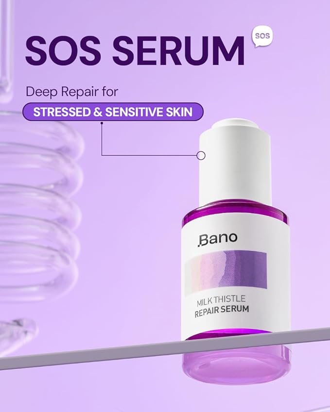 Milk Thistle Repair Serum - Skin Barrier Repair Essence | Calming & Hydrating Face Serum with Centella for Sensitive Skin | Fast-Absorbing | Korean Skin Care | Fragrance Free | 1.01 fl oz