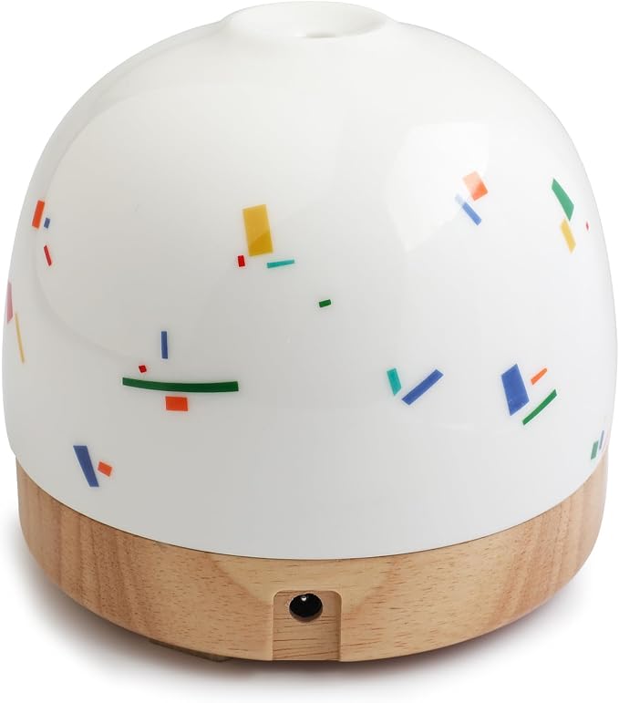 Essential Ceramic Diffuser Round Aroma Diffuser Night Light Captivating Vintage Chinese Marketplace- Nano Water Mist Humidifier Luxurious Style and 300ml Unparalleled Design