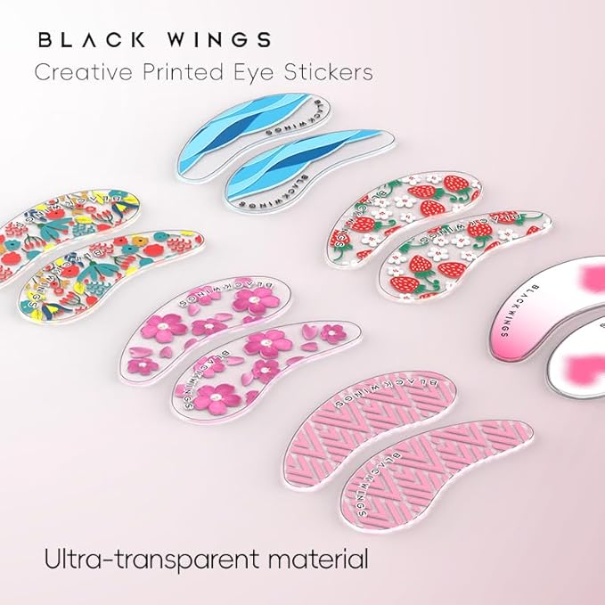 Self Adhesive Silicone Under Eye Pads, Reusable Moisturizing Under Eye Patches for Lash Lift & Eyelash Extensions, Soft Lash Extension Tools Eye Gel Pads for Salon & Home Use(strawberry 6 pairs)