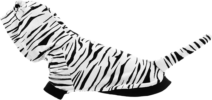 NACOCO Halloween Dog Tiger Costume - Pet White Tiger Cosplay Clothes Coat Hoodie Outfits Cute Warm Winter Apparel for Small and Medium Dogs(White, XL)
