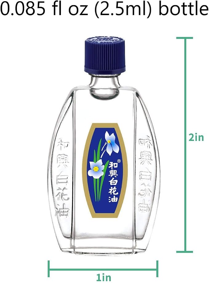 White Flower External Analgesic Balm Oil 2.5ml/ 0.085fl Oz (US Version) (Pack of 3)