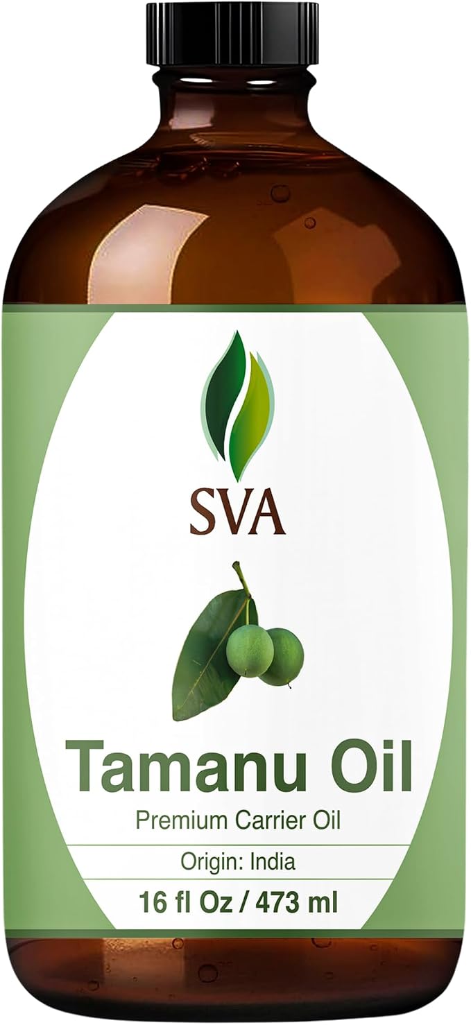 SVA Tamanu Oil 16 Fl Oz - for Face, Skin Care, Hair Care, Scalp Massage & Body Massage