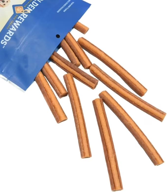 Golden Rewards Dog Treat Sticks Made with Real Chicken and Sweet Potato, No Artificial Colors or Flavors, No Corn or Soy, for Adult Dogs, 16 oz Bag with Bone Waste Bag Dispenser and Roll