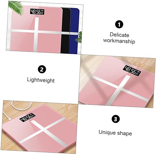 Healeved Rechargeable Battery Digital Scale for Body Weight Led Display Home Fitness Scale
