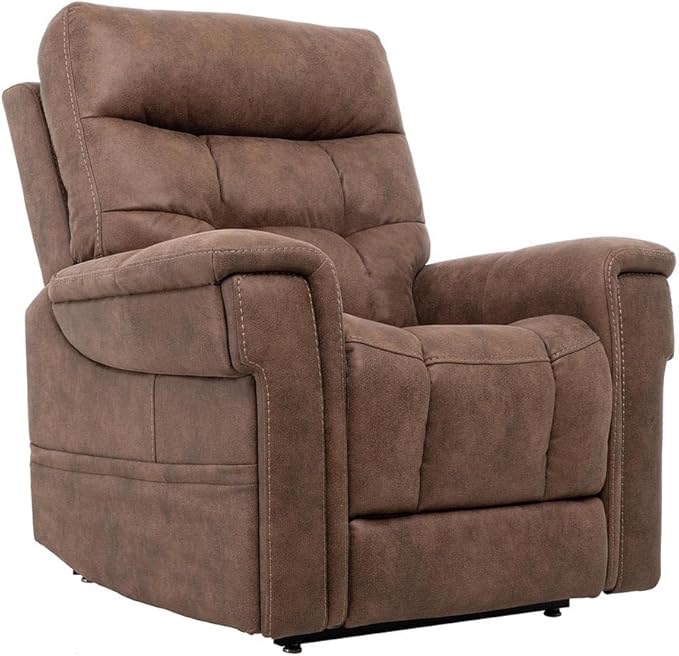 VivaLift! Radiance Power Recliner Lift Chair by PrideMobility, with 3 Heat Pads Heat System (Canyon Silt, Large-Tall with Inside Delivery & Setup)