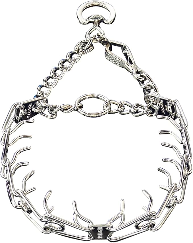 Herm Sprenger Chrome Plated Steel Training Prong Collar with Quick Release Snap for Dogs, Small, 2.25mm, 16-Inch (Neck Size up to 12-13 inches)
