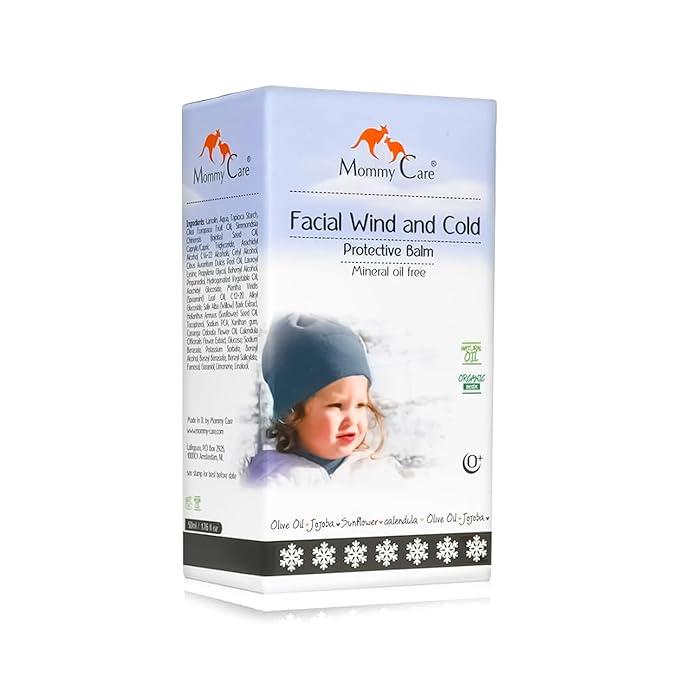 Mommy Care Facial Wind & Cold Protective Balm – Mineral Oil-Free Formula with Calendula, Olive Oil & Jojoba, Soothes & Hydrates Dry, Sensitive Skin for Babies, Kids & Adults, 1.76 fl oz
